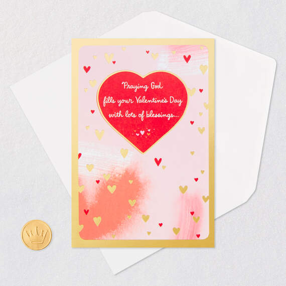 Hearts on Pink Religious Valentine's Day Cards, Pack of 6, , large image number 6