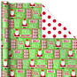 Holly Jolly 2-Pack Reversible Christmas Wrapping Paper, 160 sq. ft., , large image number 3