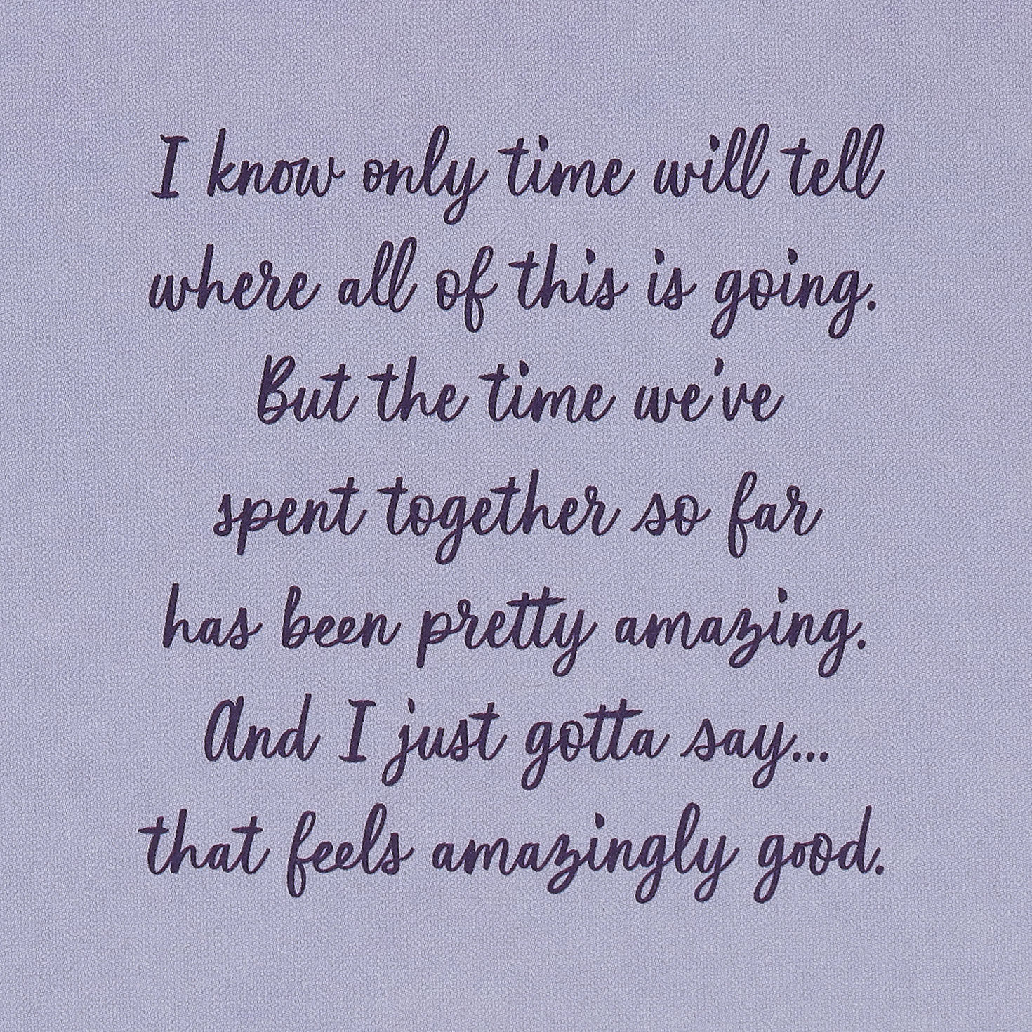 Purple Lettering on White Romantic Love Card Sentiment image number 2