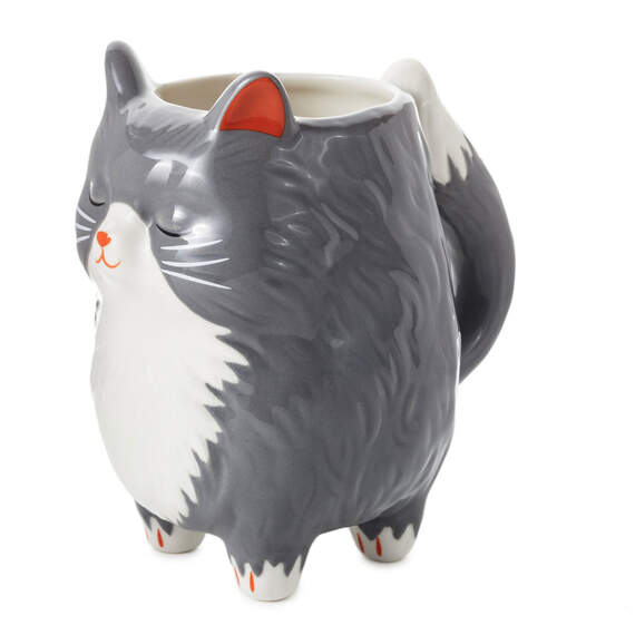Sculpted Cat Mug, 19.5 oz.