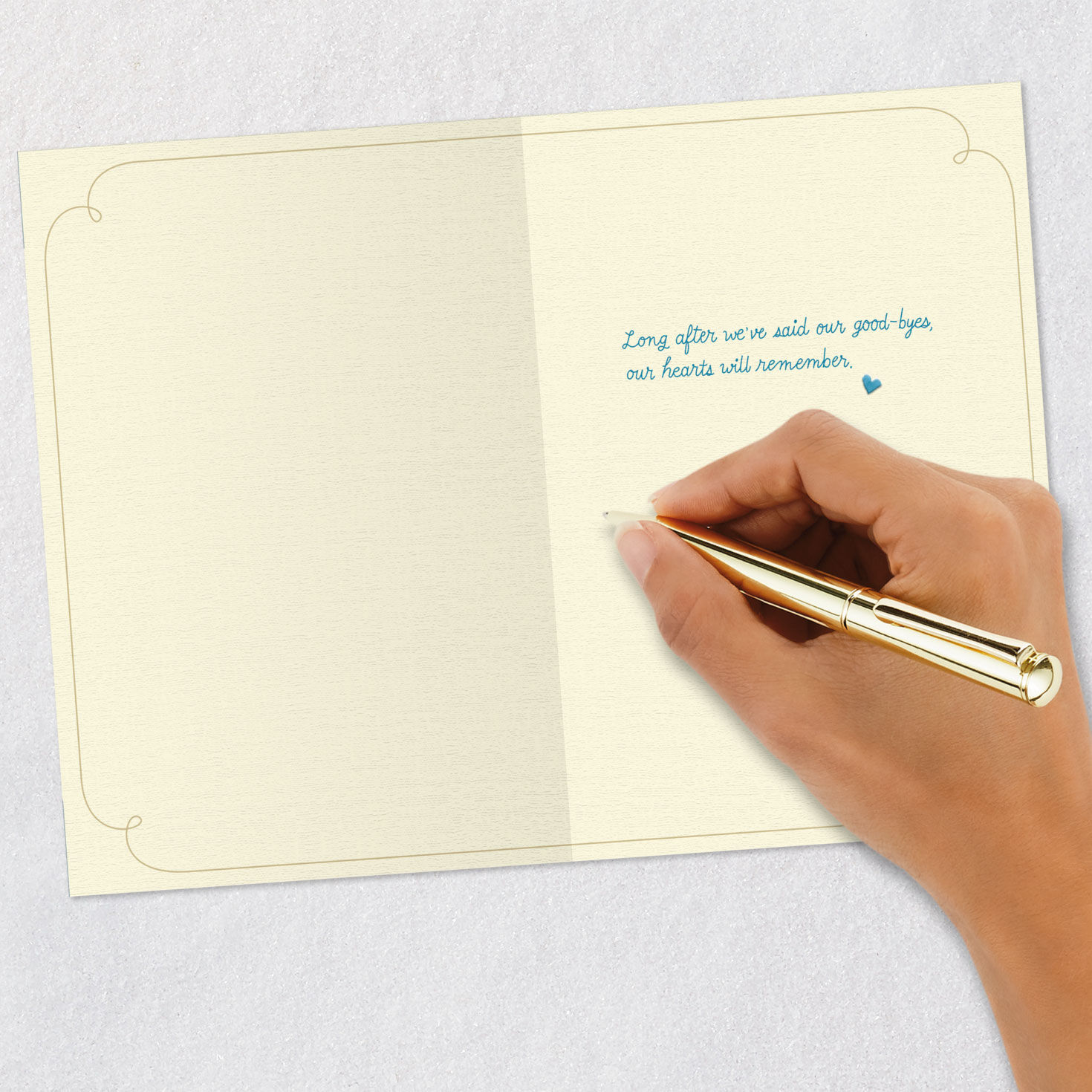 Trail of Blue Hearts Sympathy Card Signing card image number 6