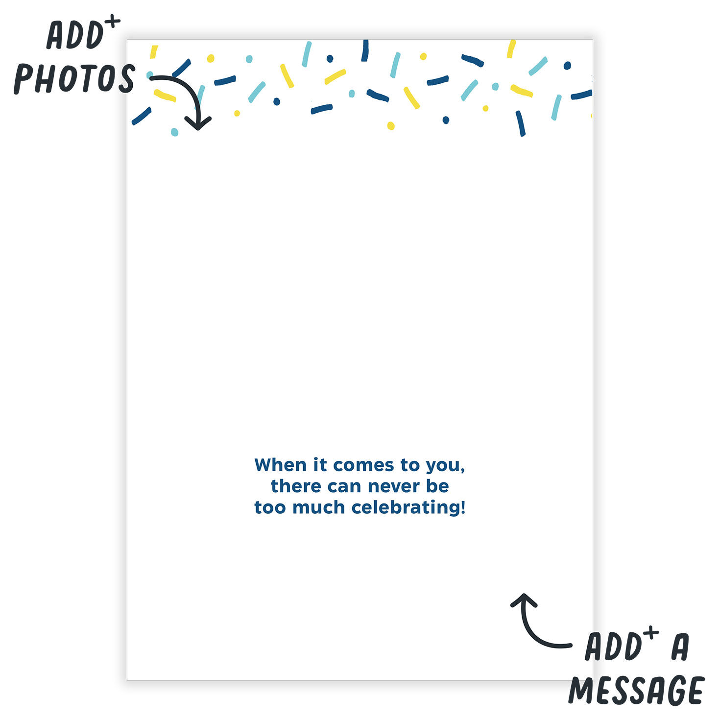 Personalized Yellow With Sprinkles Birthday Photo Card  image number 3