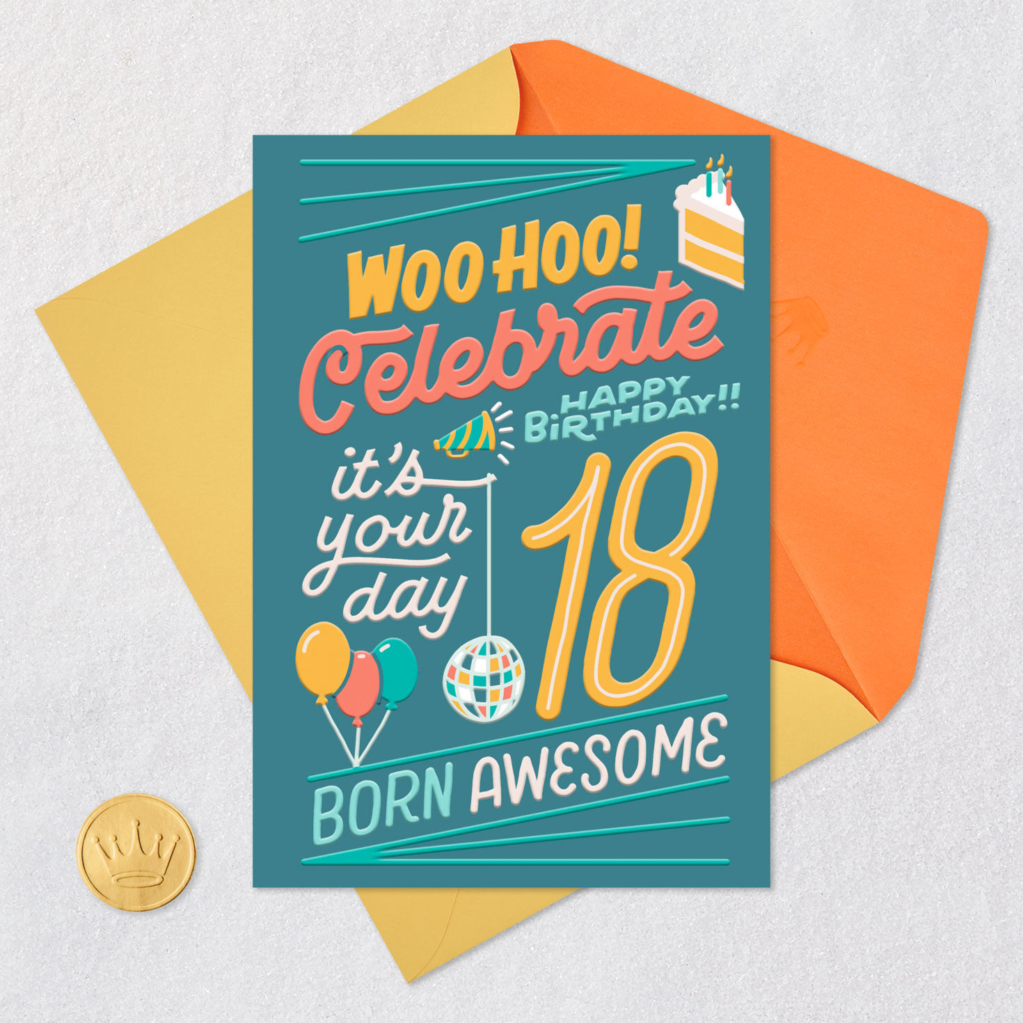 Born Awesome 18th Birthday Card for only USD 3.99 | Hallmark