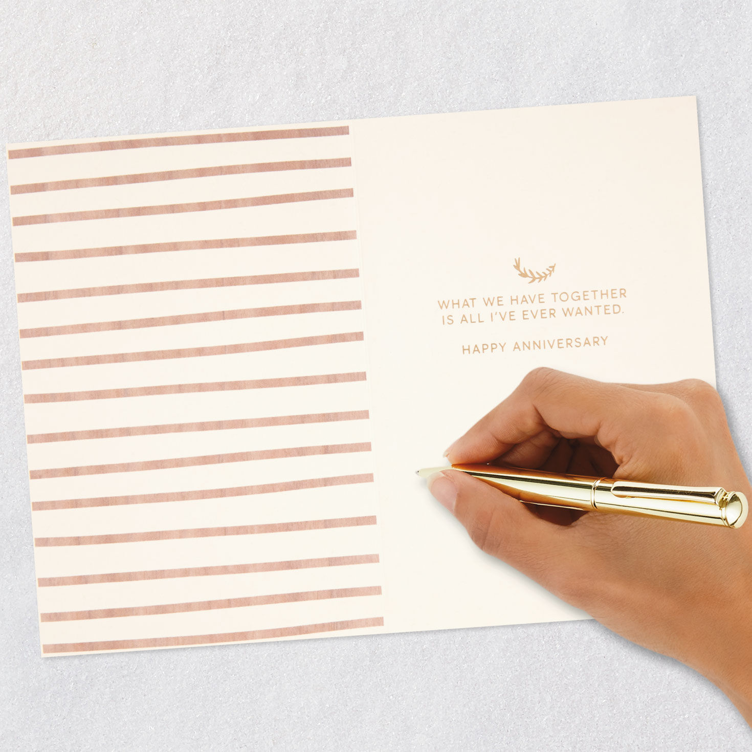 Botanical Heart Anniversary Card Signing card image number 6