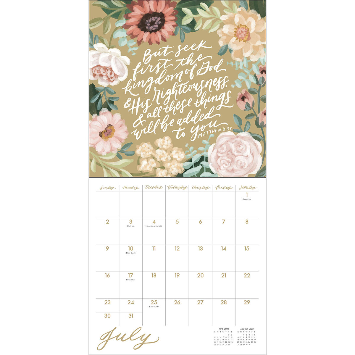 Scriptures and Florals 2023 Wall Calendar Calendars & Planners Hallmark