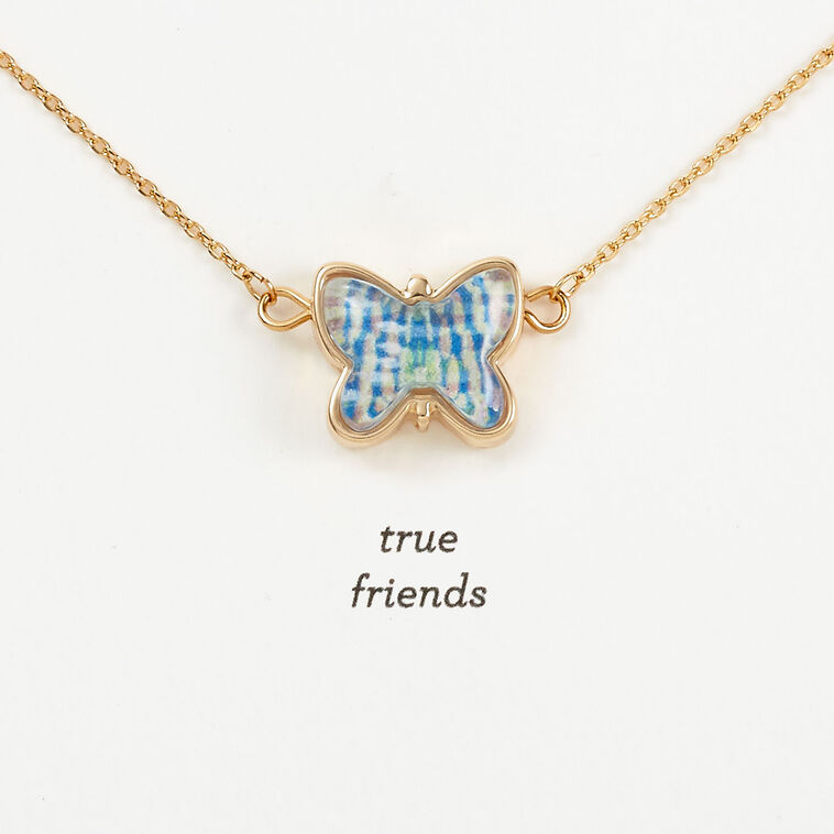 Demdaco Artful Butterfly Charm Friendship Necklace, 16"