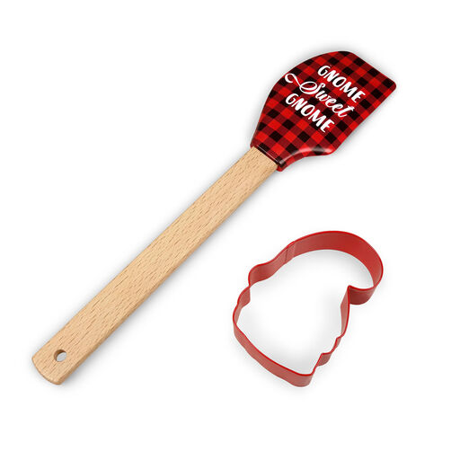 Handstand Kitchen Gnome Cookie Cutter and Spatula Set, 