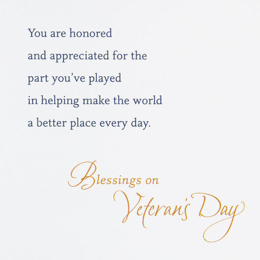 Thanking God for Your Service Religious Veterans Day Card, 