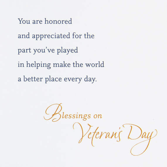 Thanking God for Your Service Religious Veterans Day Card, , large image number 2