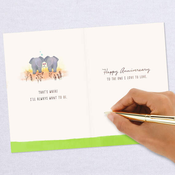 You & Me Side By Side Elephants Anniversary Card, , large image number 7