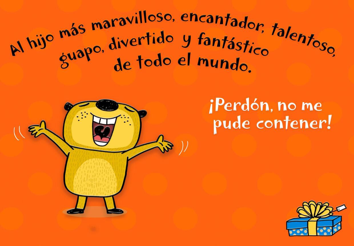 A Simple Wish for My Son Spanish-Language Funny Birthday Card