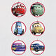 Miniature Disney/Pixar Cars Radiator Springs Ornaments, Set of 6