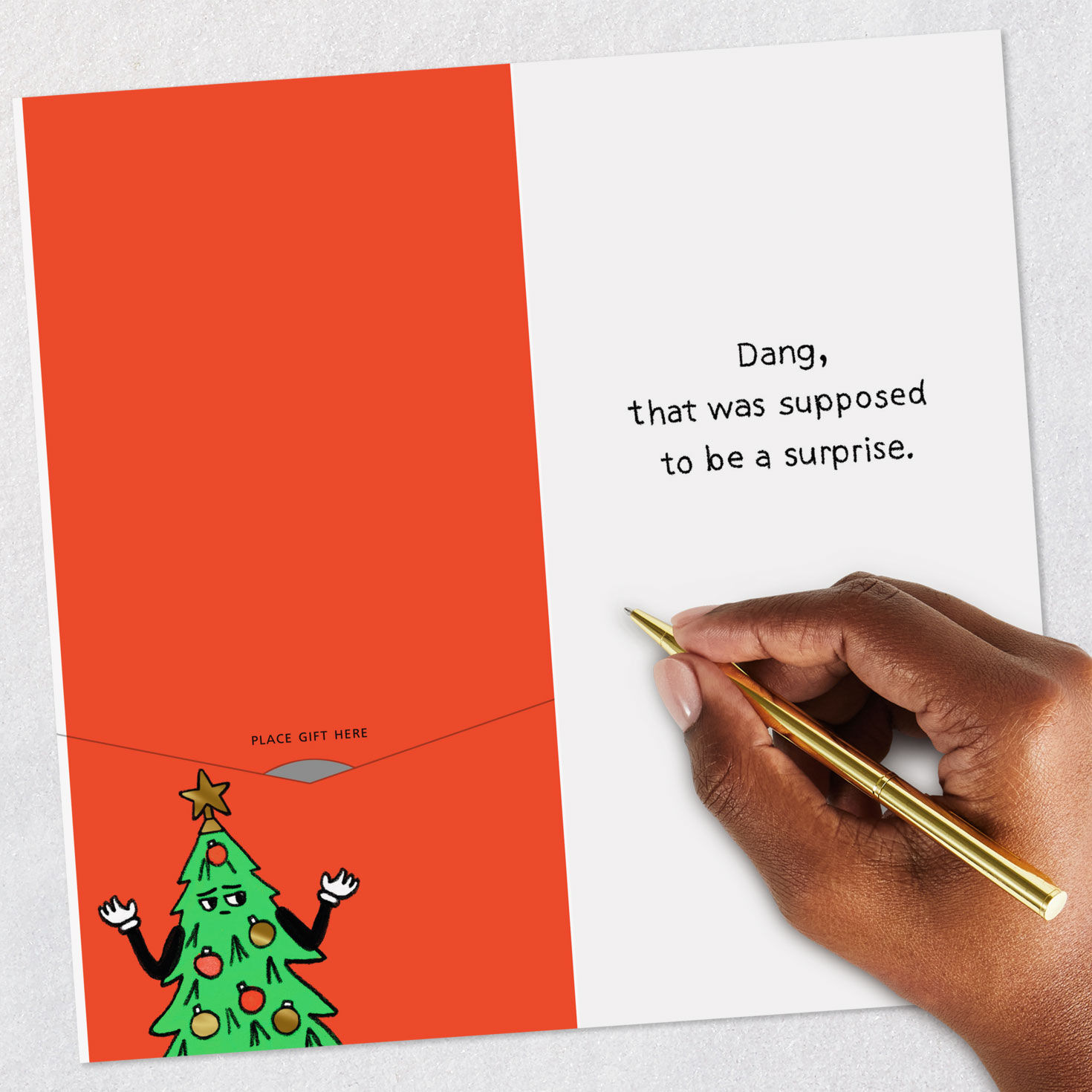 Tree Dancing With Gift Card Funny Christmas Card Signing Card image number 7