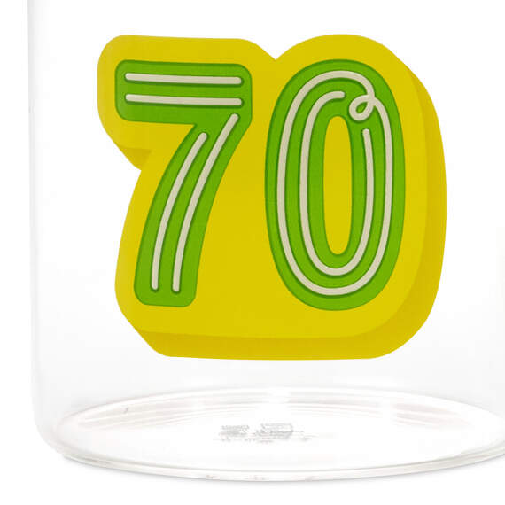 Glass 70th Birthday Mug, 17.5 oz., , large image number 3