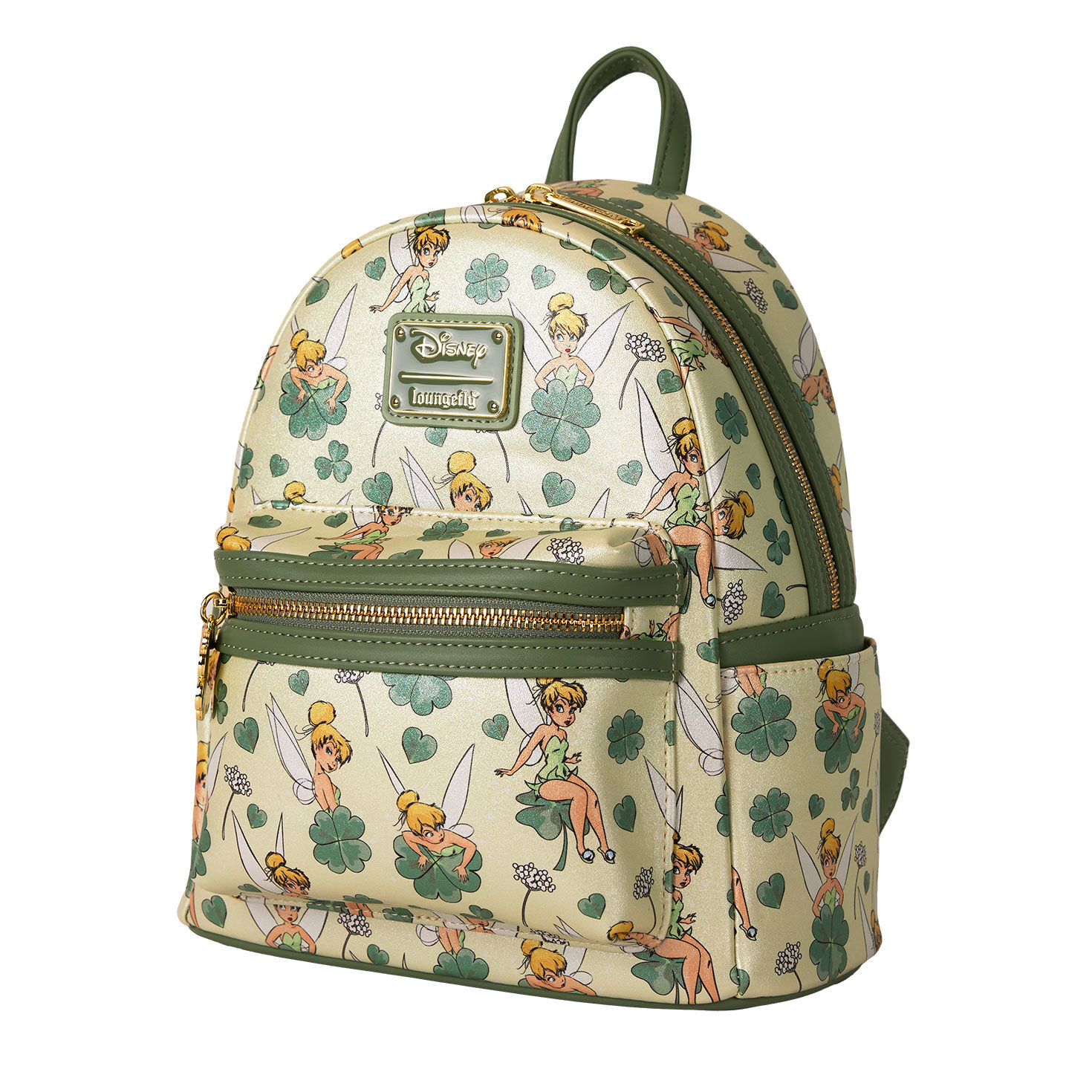 Mini Backpack With Tinker Bell 4-Leaf Clover Print side image number 3