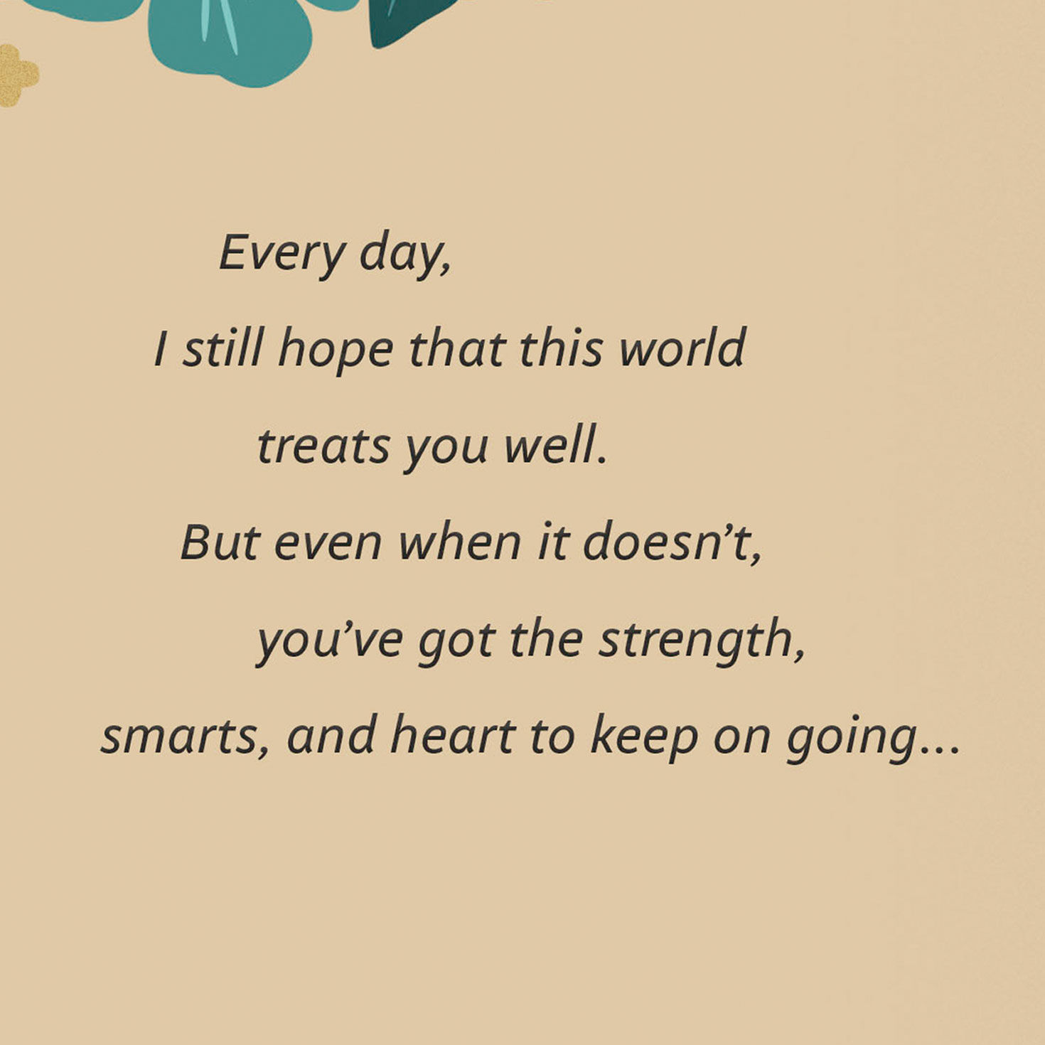 Orange and Blue Abstract Flowers Daughter Birthday Card Sentiment image number 2