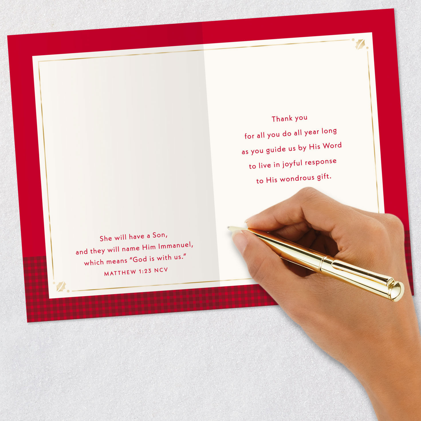 Thank You for All You Do Religious Christmas Card for Pastor, , large image number 7