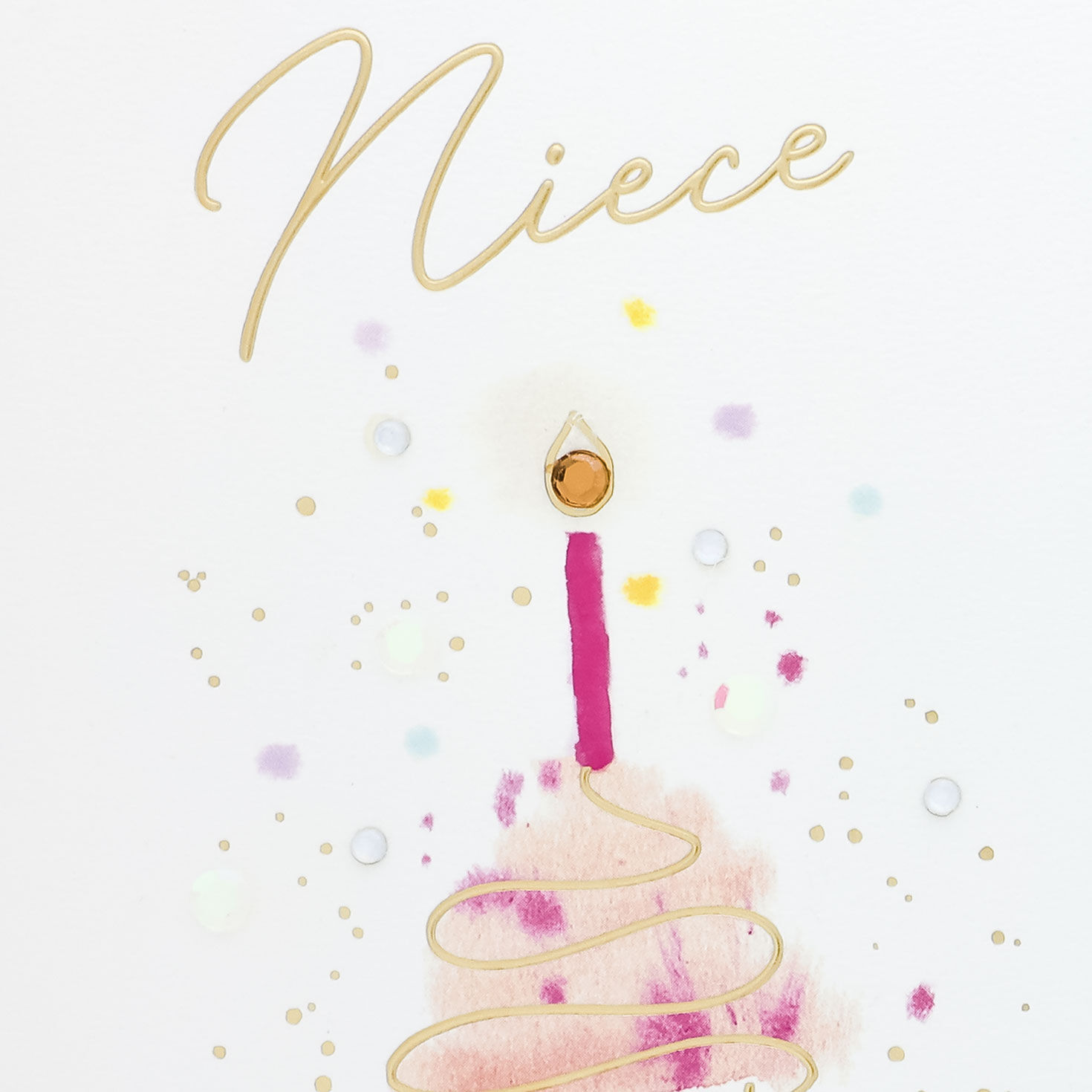 Cupcake Birthday Card for Niece Card Front Detail image number 4
