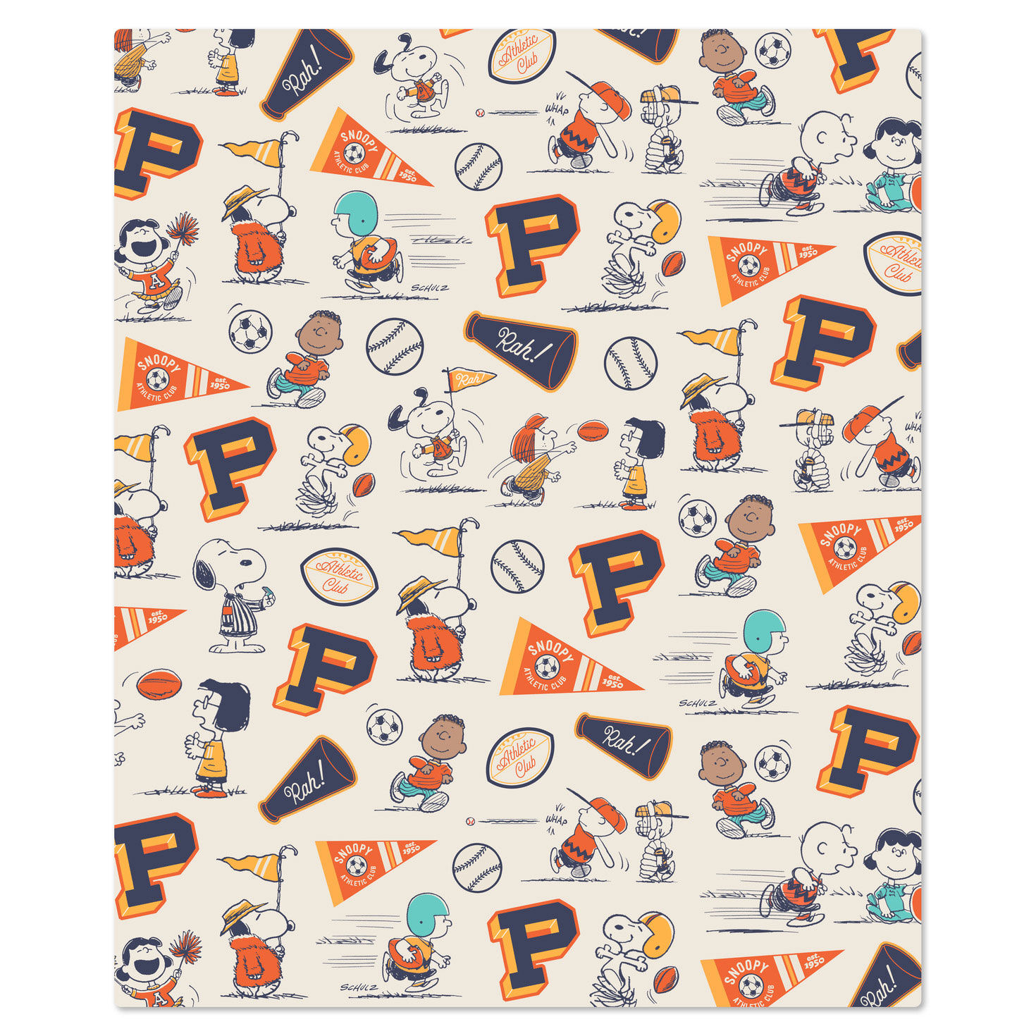 Peanuts Athletic Club 2-Sided Throw Blanket flat image number 2