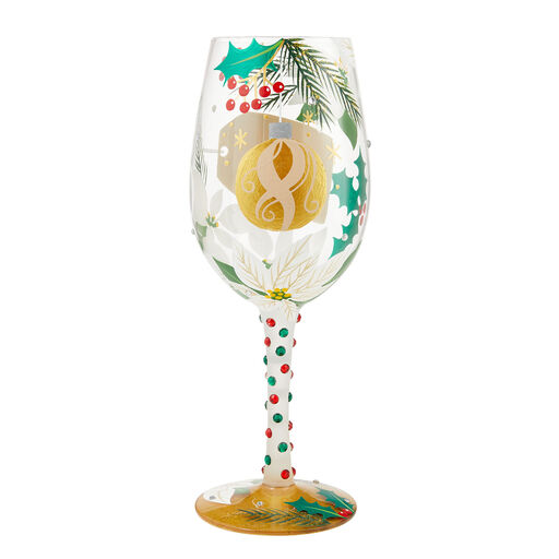 Lolita Merry Christmas Grandma Handpainted Wine Glass, 15 oz., 