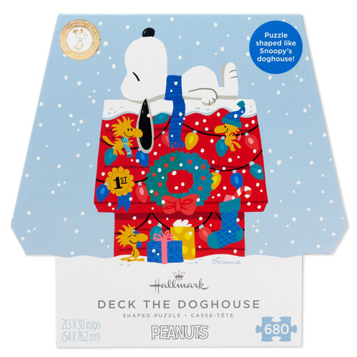 Peanuts® Snoopy Deck the Doghouse 680-Piece Die-Cut Jigsaw Puzzle, 