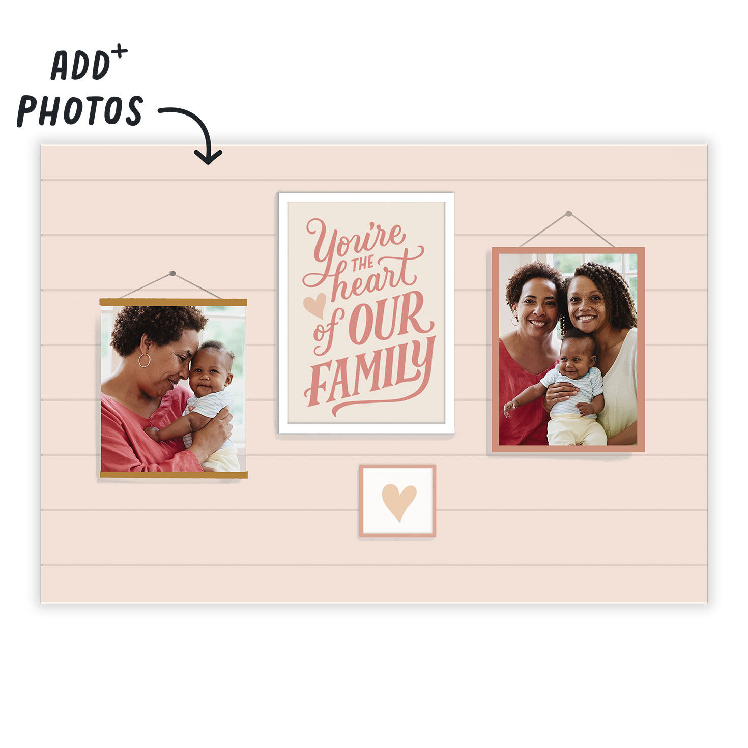 Frames on Wall Personalized Mother's Day Card Card Front indicating personalization image number 2