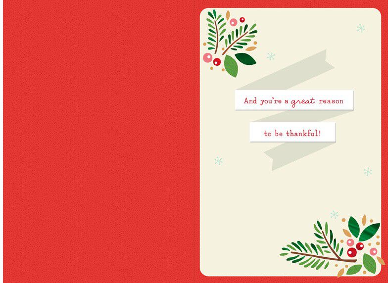 Leaves and Berries Christmas Card