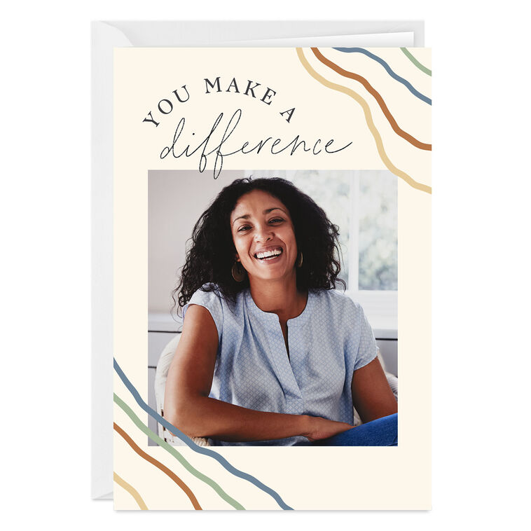 Personalized You Make a Difference Photo Card