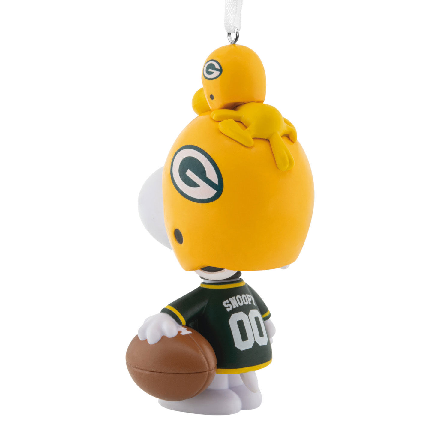 Snoopy Green Bay Packers Christmas Ornament back image number 6