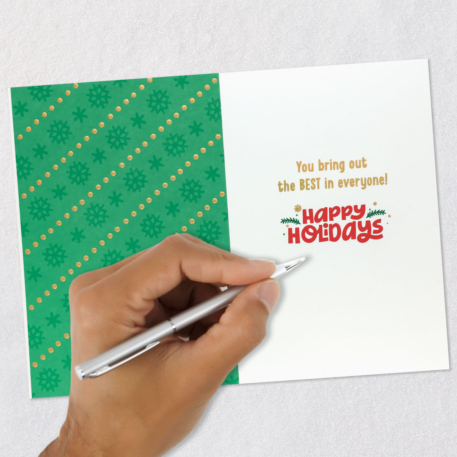 Colorful Lettering Holiday Card for Teacher Signing card image number 6