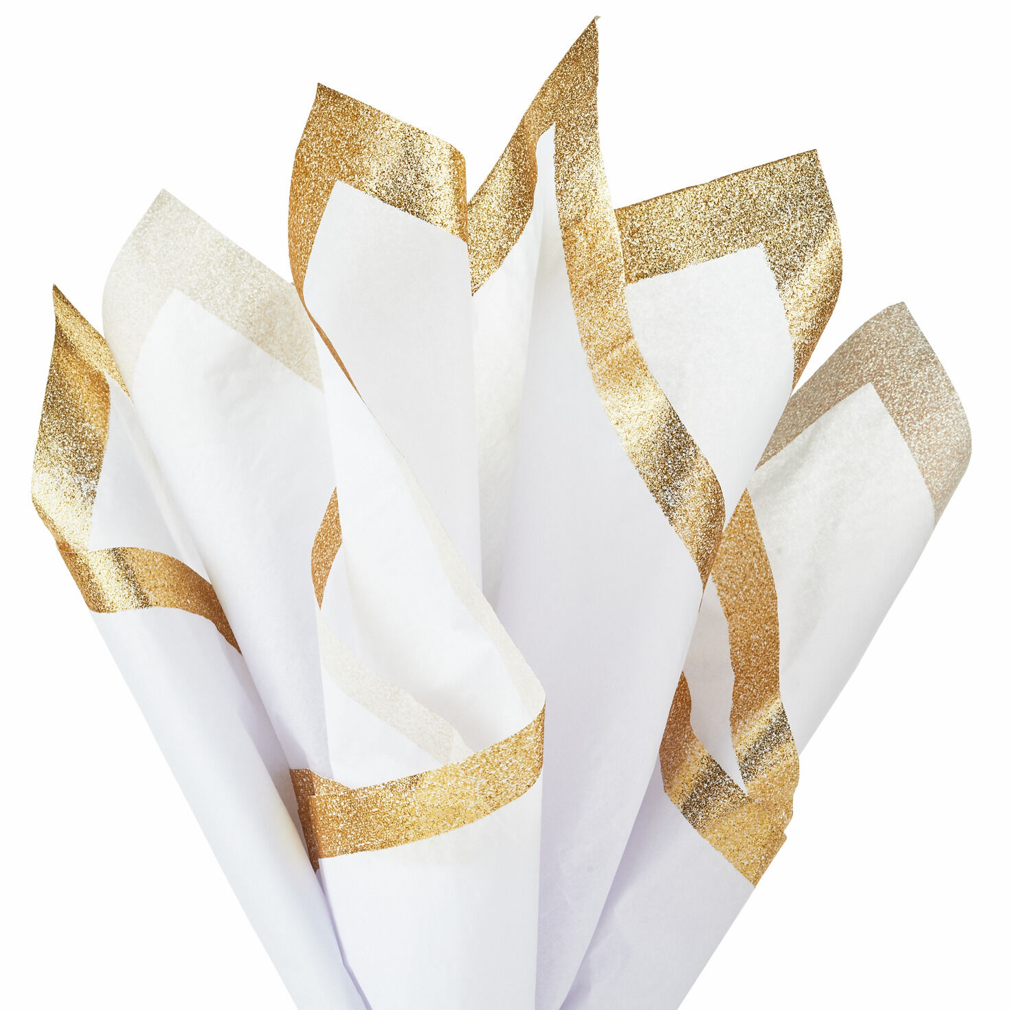 White Tissue Paper With Gold Glitter Edges, 4 Sheets for only USD 3.99 | Hallmark