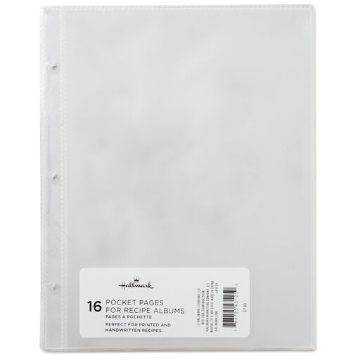 1-Pocket Recipe Album Refill Pages, Pack of 16, 