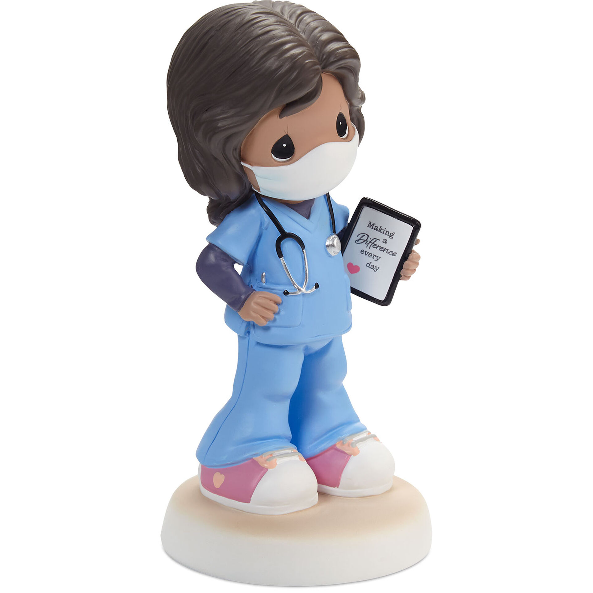 Precious Moments You're My Hero Dark Hair Girl Figurine, 6" - Figurines