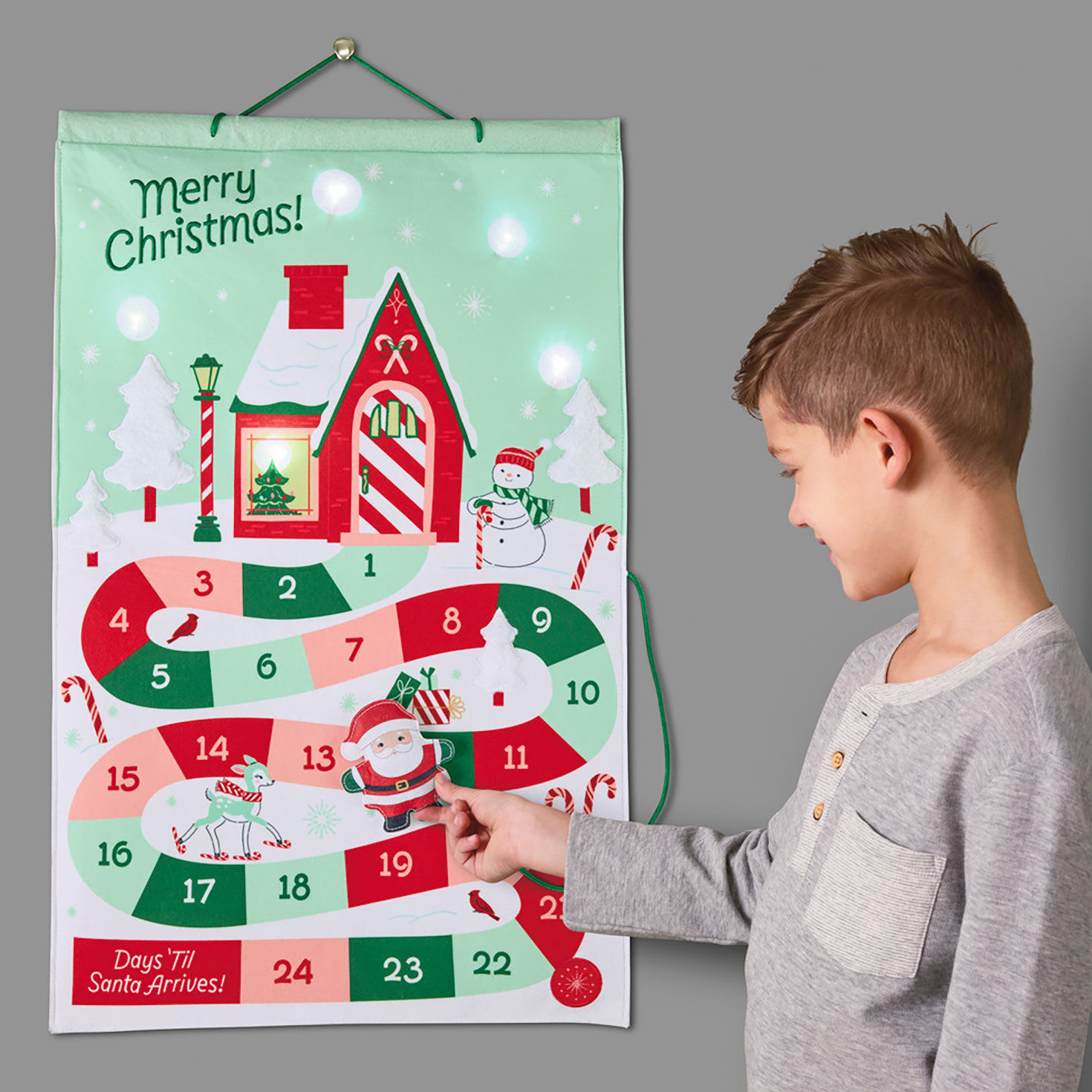 Santa Countdown Calendar With Light and Sound