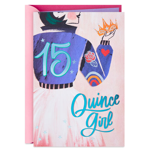 Shine Your Light Bilingual Quinceañera Card, 