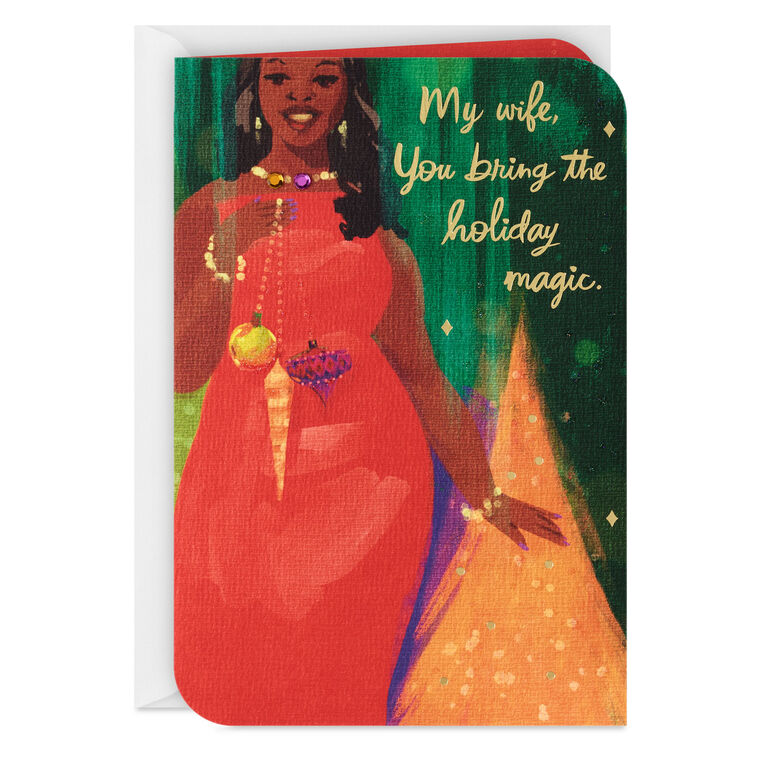 You're the Most Beautiful Gift Romantic Christmas Card for Wife