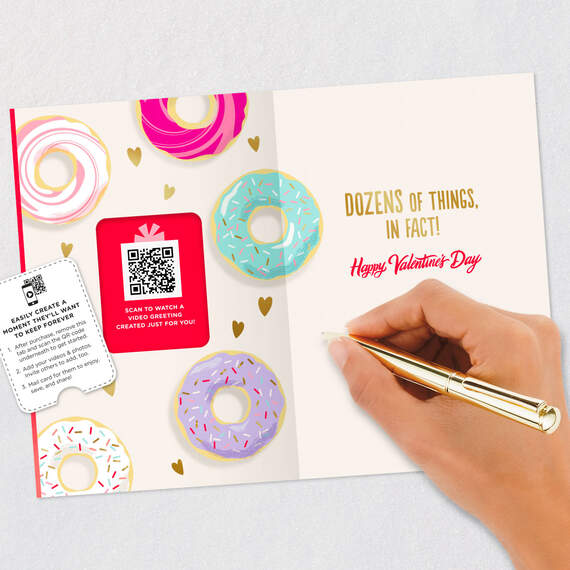 Donut and Hearts Hole Lot to Love Video Greeting Valentine's Day Card, , large image number 8