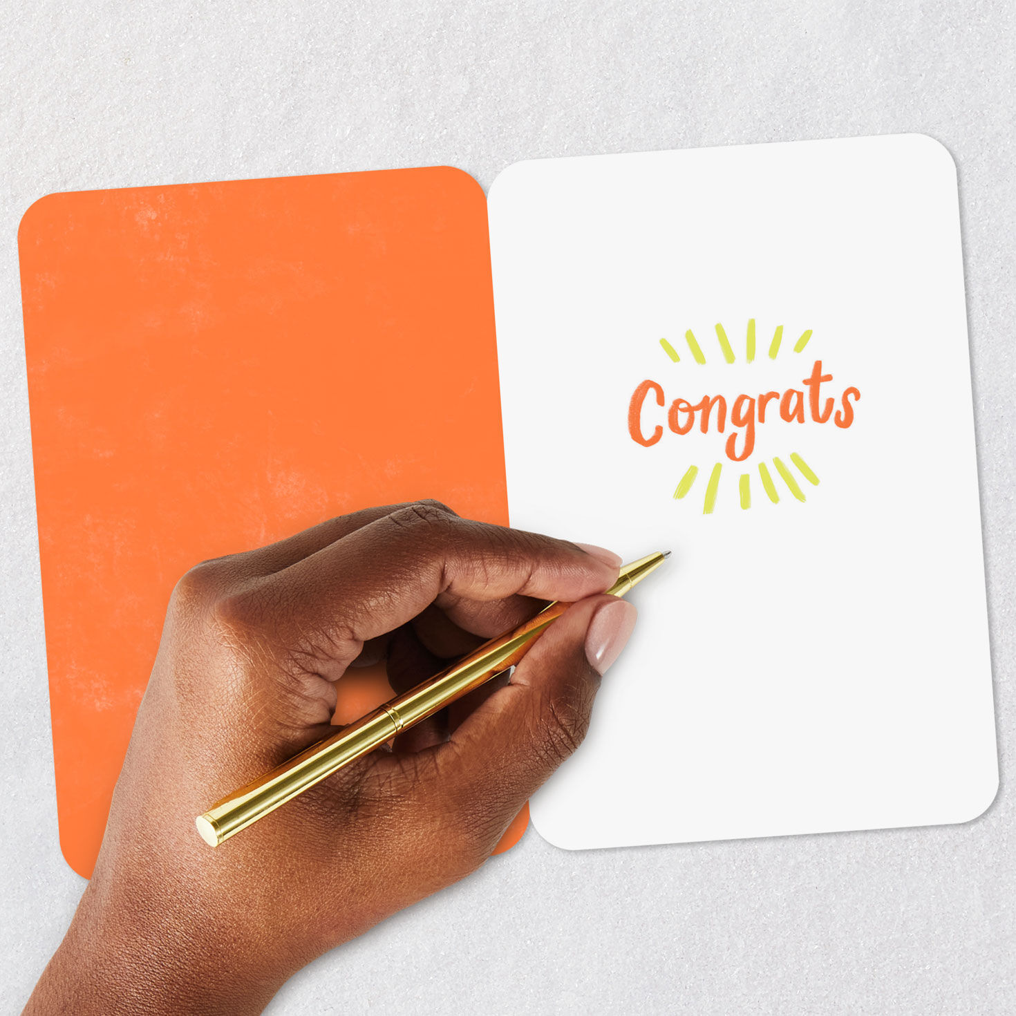 You Did It Orange and Yellow Congratulations Card Signing card image number 6