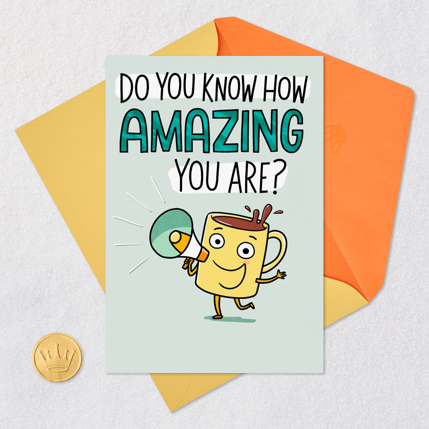 Coffee Mug Funny Administrative Professionals Day Card Card Front with Envelope and Gold Seal image number 5