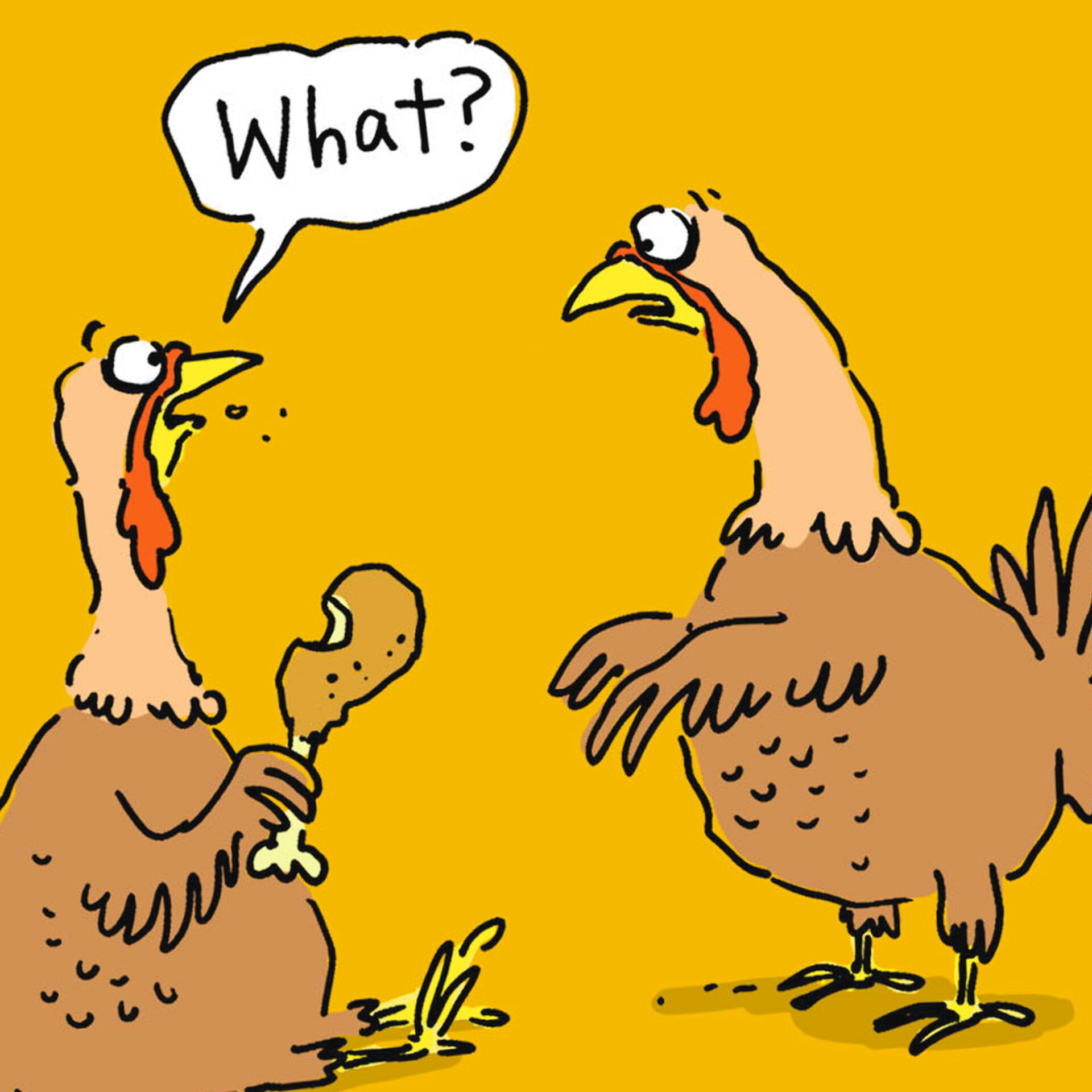 Two Turkeys Surprise Funny Thanksgiving Card - Greeting Cards - Hallmark