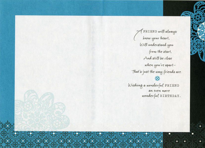 A Friend Will… Birthday Card