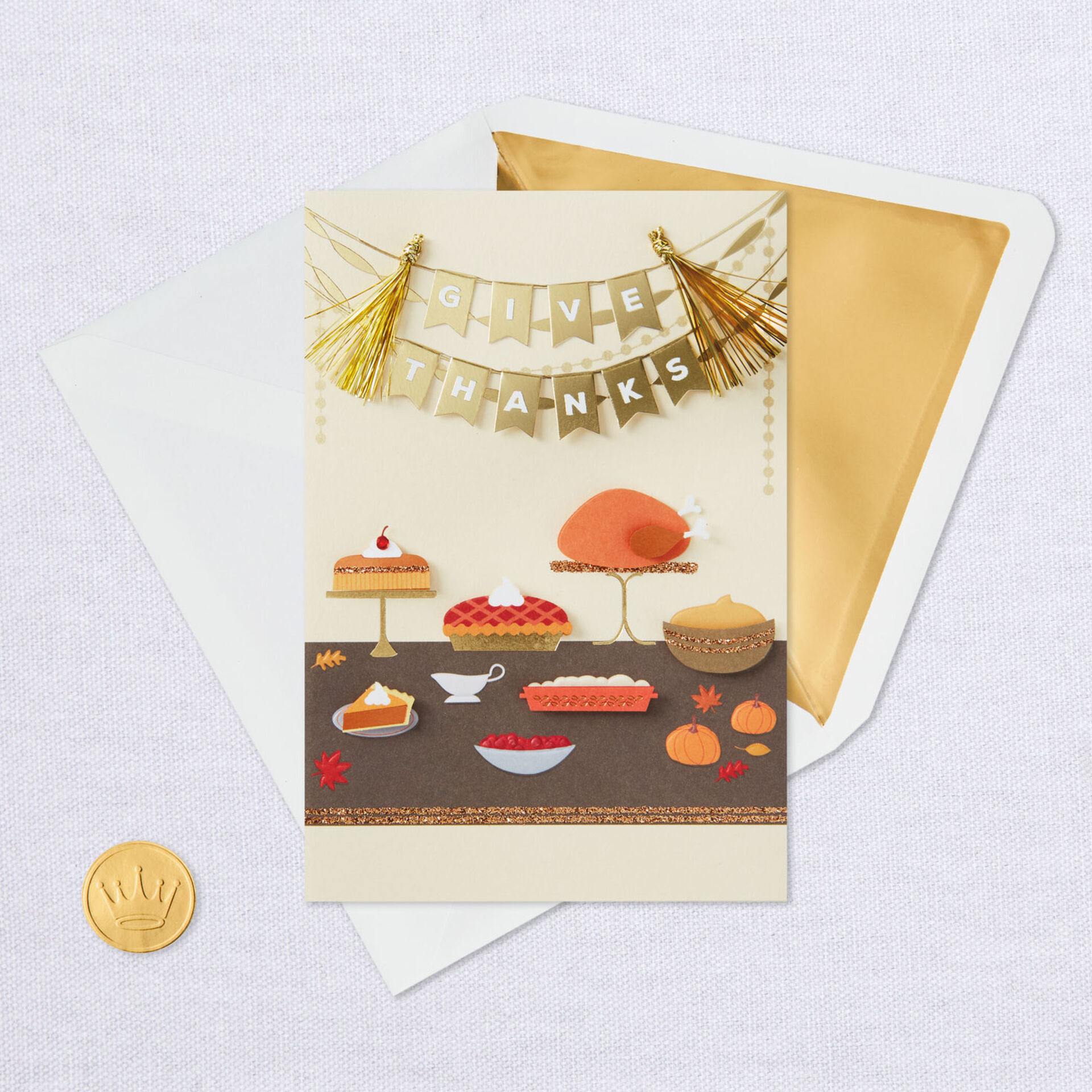 Give Thanks Holiday Feast Thanksgiving Card Greeting Cards Hallmark
