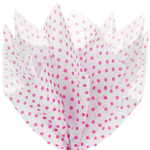 3- Hallmark Warm Stripe Tissue Paper 6 Sheets Hot Pink Light Pink