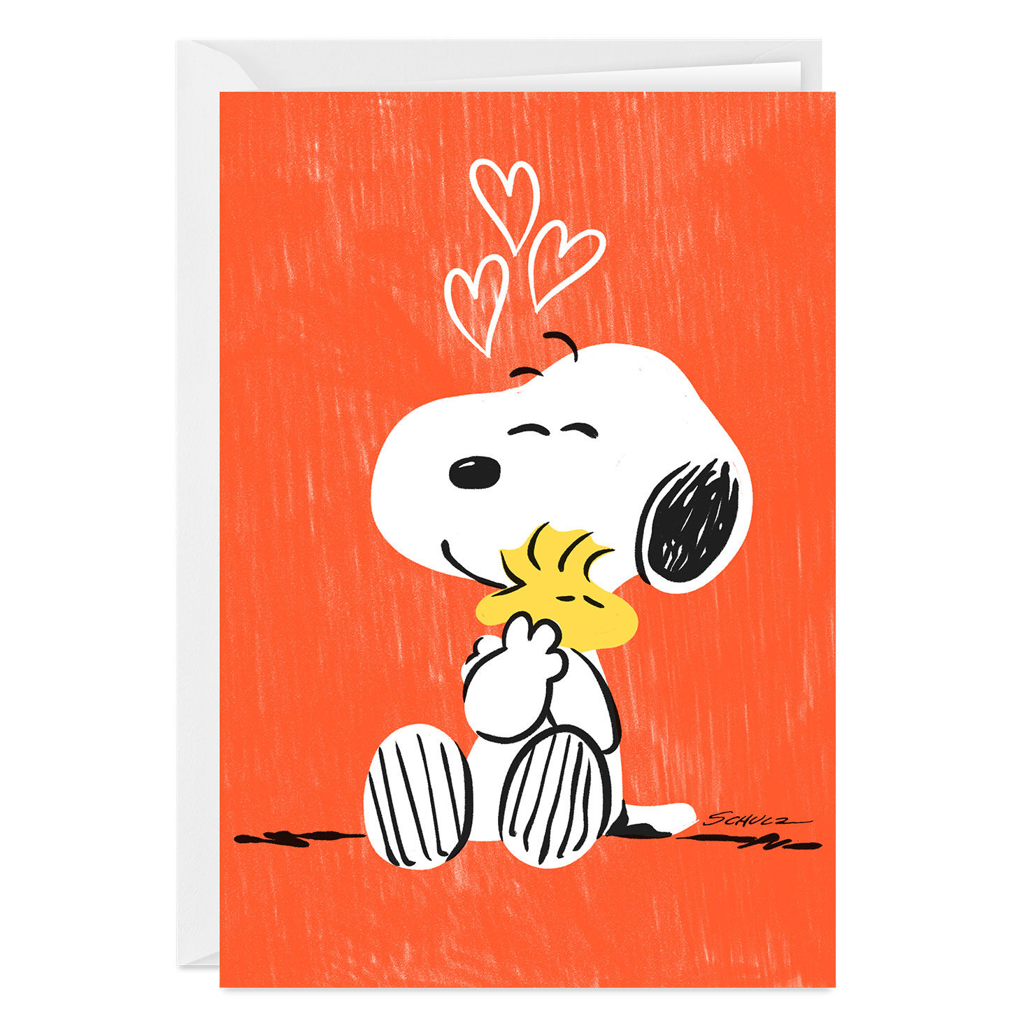 Peanuts® Snoopy and Woodstock Sharing a Hug Custom Card