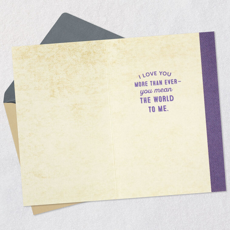 Starry Night Sky Romantic Love Card Open card with envelope image number 3