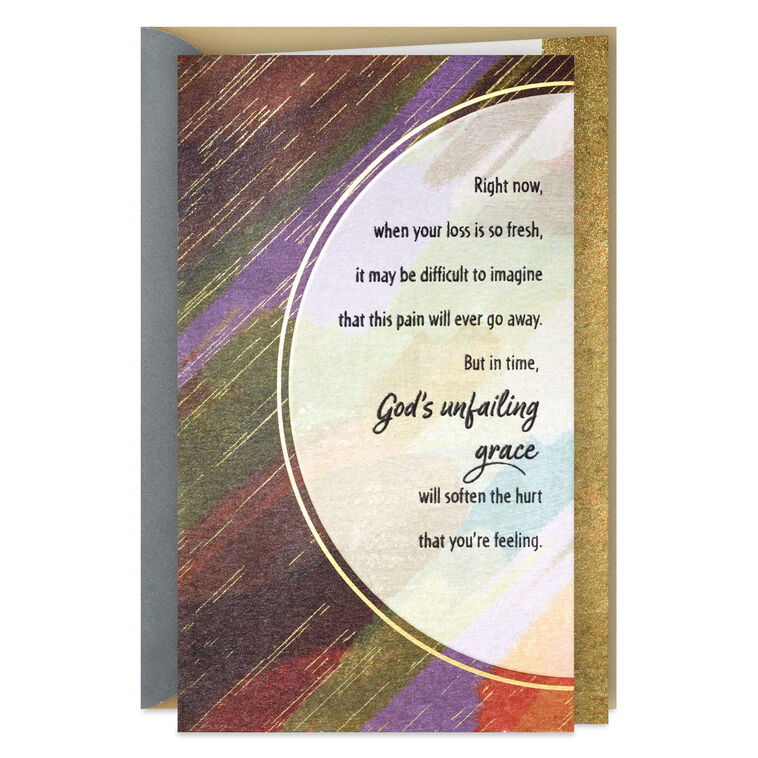 God's Grace Softens the Hurt Religious Sympathy Card