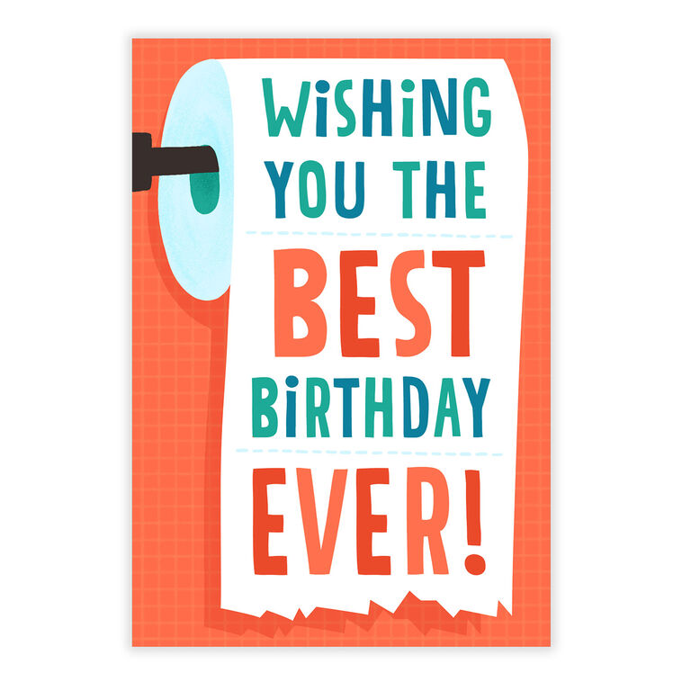Toilet Paper Roll Personalized Birthday Card front image number 2