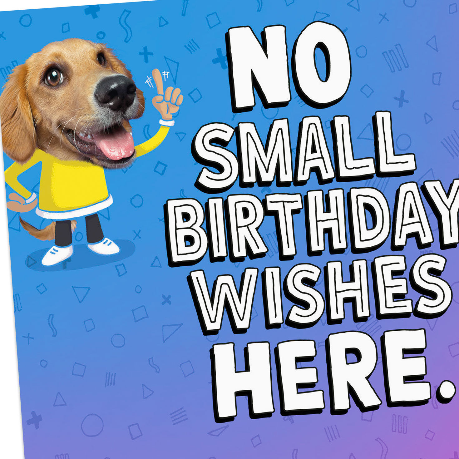Dog Cartoon on Blue Pop-Up Birthday Card Card Front Detail image number 7