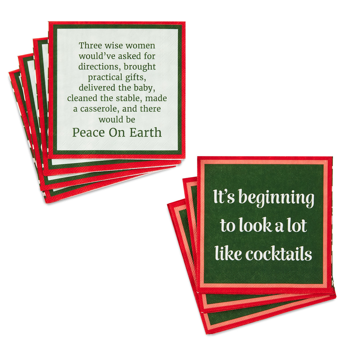 Drinks on Me Peace on Earth Holiday Party Napkins, Pack of 20