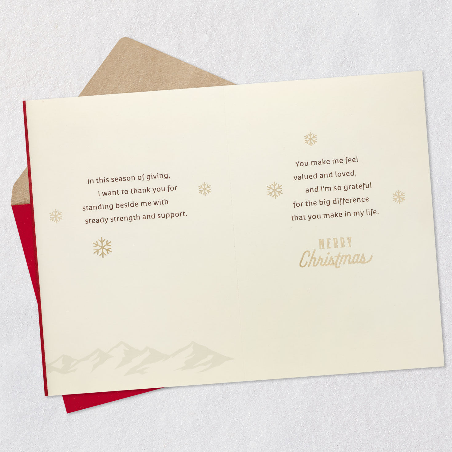 Golden Deer Christmas Card for Husband Open card with envelope image number 4